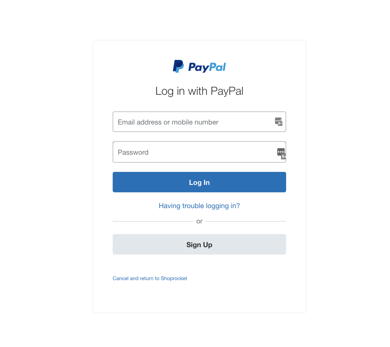 Login to your PayPal account